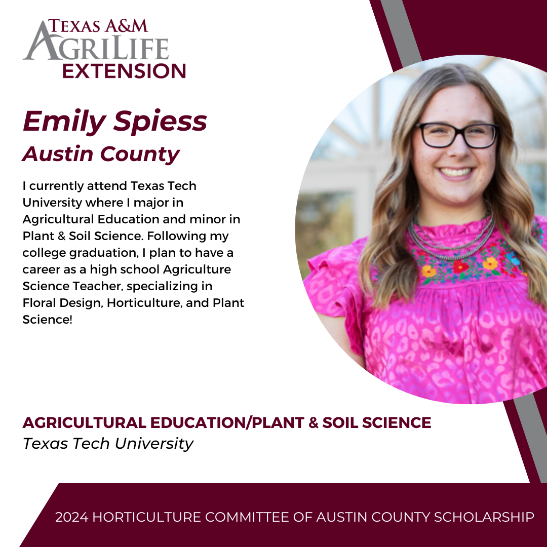 Emily Spiess – Horticulture Scholarship Template (1)
